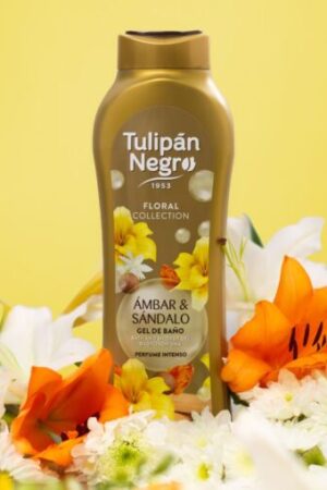Bagnoschiuma Ámbar & Sándalo – Tulipán Negro (650 ml)